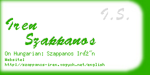 iren szappanos business card